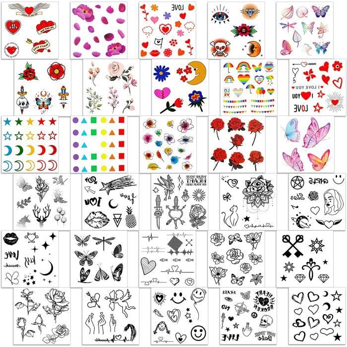 Kit Décoration Gâteau Anniversaire Enfant - 25 Pièces + 4 Tatouages Temporaires - Qualité Alimentaire