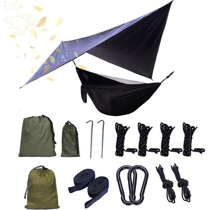 Travelnet Hamac avec moustiquaire L240 x B140 - Vert - 1 pers