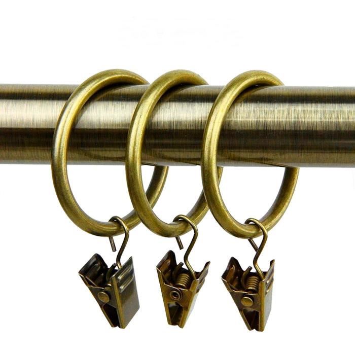 CUKCIC Anneaux pour Tringle /à Rideaux en M/étal Lot de 12-Diam/ètre Int/érieur 38mm, Or Rose