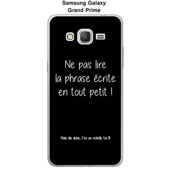 Coque Samsung Galaxy Grand Prime Citation Blanc Fond Noir 3 Achat Housse Etui Pas Cher Avis Et Meilleur Prix Cdiscount