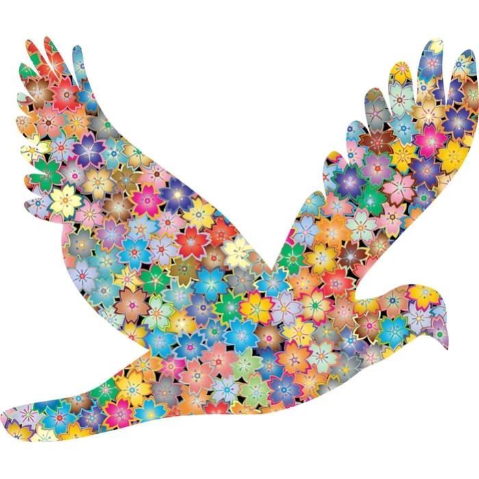 Pack D'autocollants Vinyles Animaux, Silhouettes Fleurs Et Peace And Love - Déco Murale, Ordinateur, Vélo