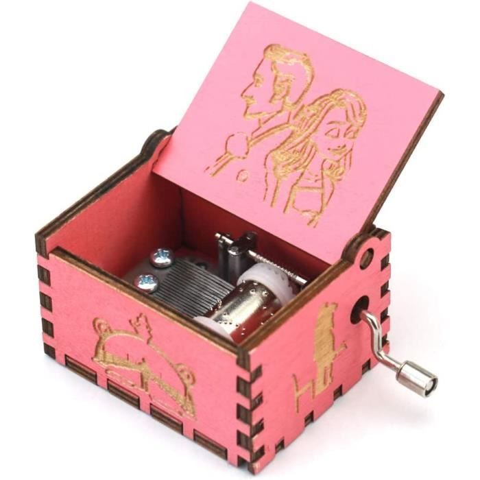 Boîte à Musique Vintage En Bois Sculpté Avec