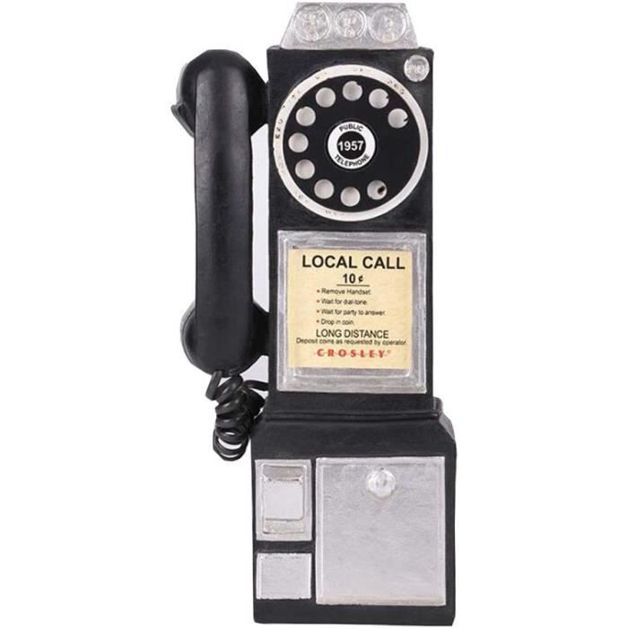 Ornements De Téléphone Fixe Rétro Spin Look Classique Sur Le Cadran