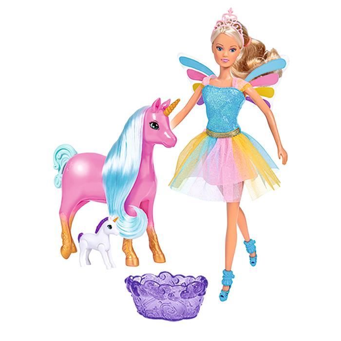 Poupée Steffi Love Fée 29 cm + Licorne enceinte