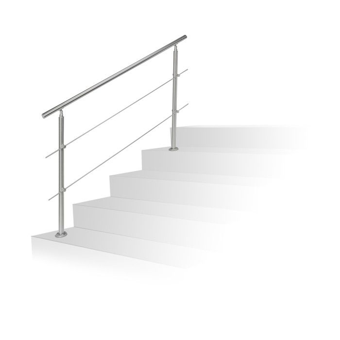 Garde Corps Escalier Intérieur Inox En Kit Rampe D Escalier Inox 108 X 150 Cm 2 Traverses Interieur Et Ex Achat Vente Rampe Main Courante Rampe D Escalier Inox 108 X Cdiscount