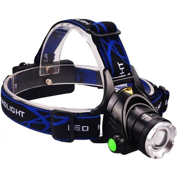 Lampe Frontale LED Ultra Puissante 3500 Lm – Rechargeable, Étanche, Autonomie Longue – Pour Rando, Vélo, Pêche, Camping, Bricolage