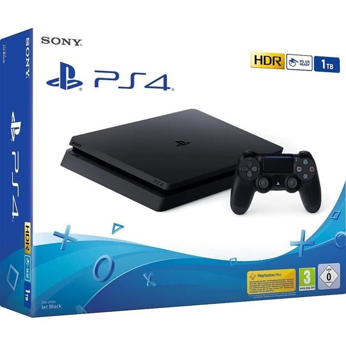 Console de salon - Sony - PlayStation 4 Slim - 500 Go - Couleur Noir - 1 manette max 