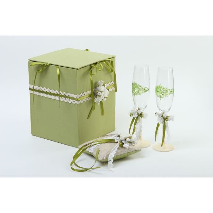 Porte Alliances Urne Mariage Fait Main Flutes A Champagne