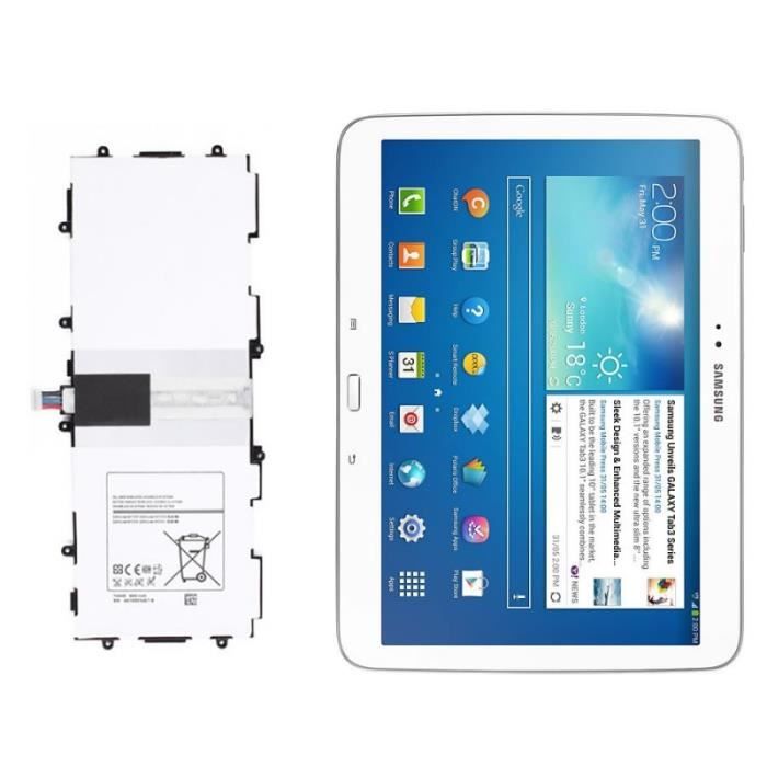 T4500E 6800mAh SAMSUNG BATTERIE POUR SAMSUNG GALAXY TAB 3 10.1 GT-P5213/GT-P5210/GT-P5200