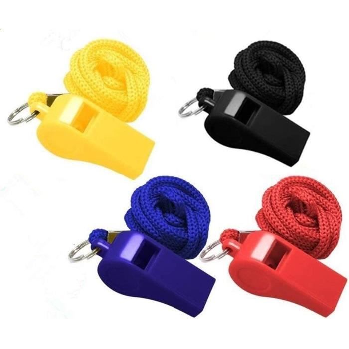 FUKPO 2 Pièces Sifflet à Main, Bleu Whistle Arbitre Enfant Entraîneur Rouge Sifflet, Sifflets à