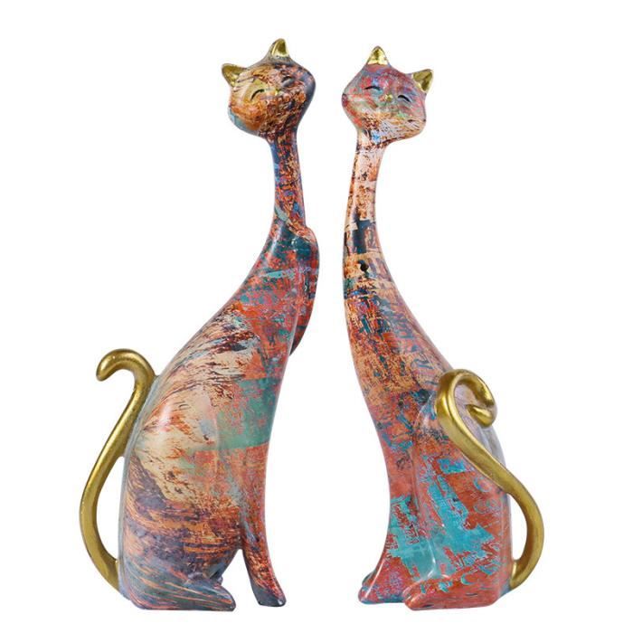 Cabilock Lot De 8 Mini Statues Chatons Résine - Décorations Tableau De Bord Voiture