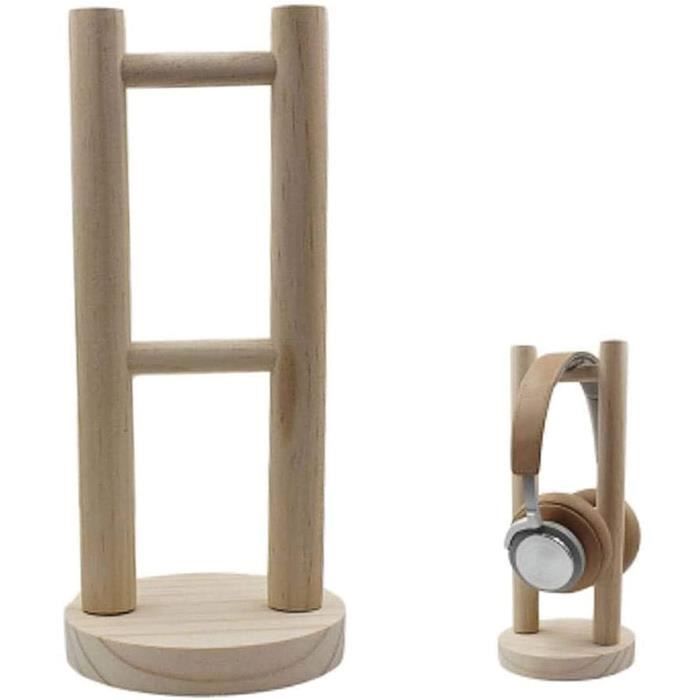 Support Pour Casque Audio En Bois Universel - Marque Navaris - Neuf Sous Emballage