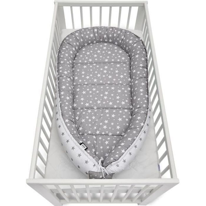 Jukki Reducteur De Lit Bebe Xxl Cocon De Sommeil Pour Nouveau Ne Nourrisson Baby Nest Coussin De Voyage Portable Etoiles Grises Cdiscount Puericulture Eveil Bebe