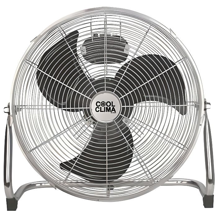 VENTILATEUR ELECTRIQUE PRO INDUSTRIEL DESIGN CHROME GRIS PUISSANT 220V 220 V SOL
