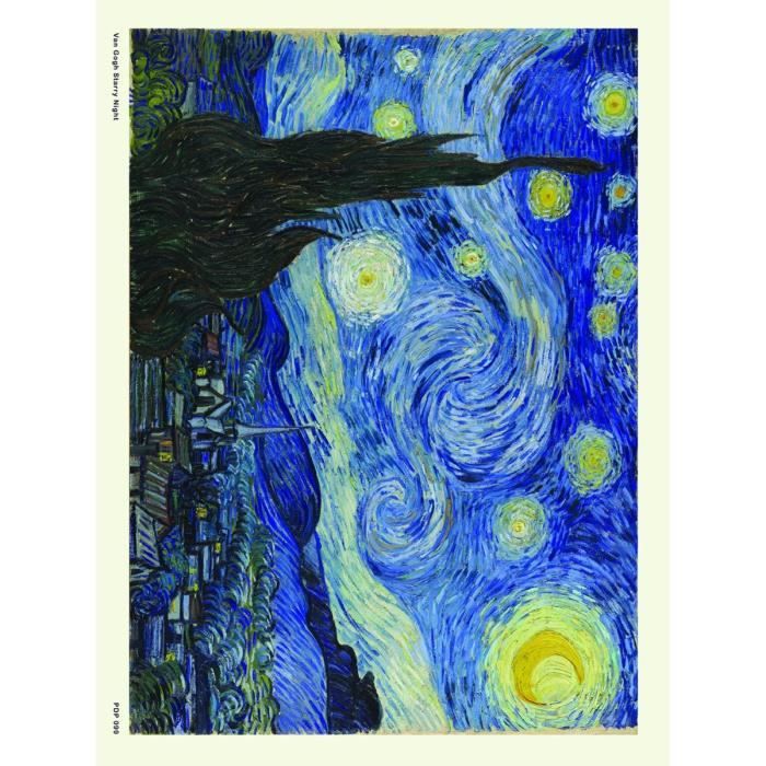 Poster Mural La Nuit étoilée De Van Gogh - Impression Artistique 40x30cm - Déco Murale Sans Cadre