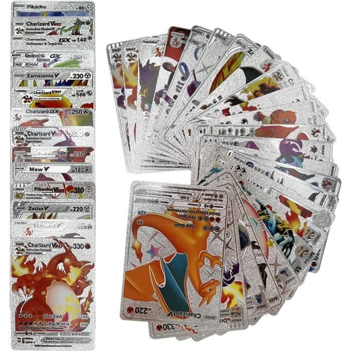 Carte Pokemon Française, 55 Cartes Plaquée Or Arc-en-Ciel, Vmax+V+GX+EX  Carte, Cartes à Jouer et à Collectionner - Cdiscount Bricolage