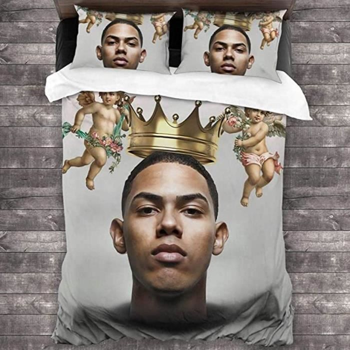 Kpop BTS Parure De Lit 3 Pièces Avec 1 Housse De Couette Et 2