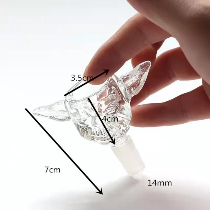 Diffuseurs Verre Pour Narguilé 5 Pouces - Joint Femelle 14mm, Mâle 18mm, Lot 2 Pièces