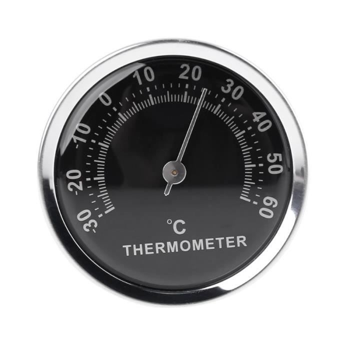 Noir - Thermomètre Mécanique D'intérieur Et D'extérieur Pour Voiture, Mini, Rond, Durable, 58mm