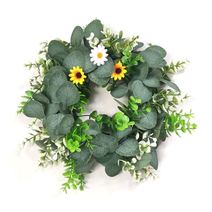 Couronne De Noël Luxe 60cm Avec Feuilles Et Baies Rouges - Décoration Festive