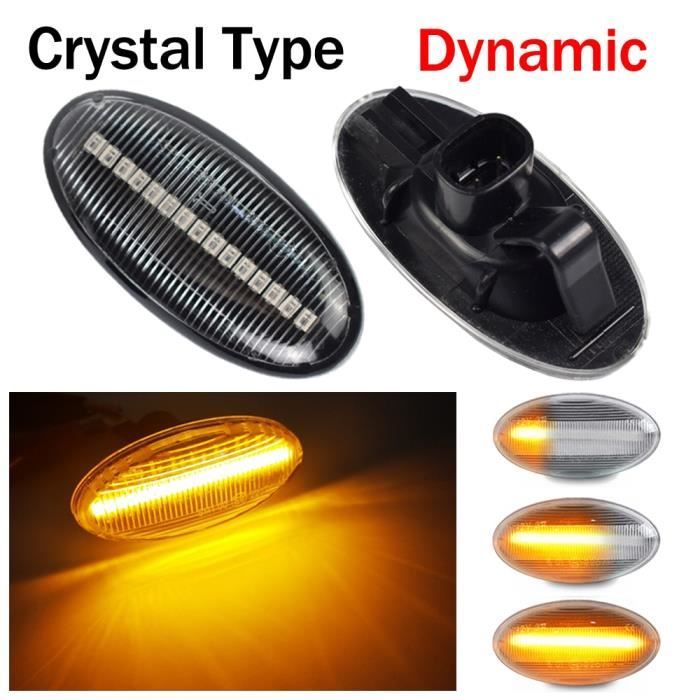 Clignotants Latéraux LED Dynamiques Séquentiels Ambrés - Pour Alfa Romeo 159, 159 Sportwagon, Brera, Spider Type 939 (2005-2012) - Super Lumineux, Lentille Transparente