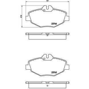 BREMBO Kit de Plaquettes de frein P50049 - 4 pièces