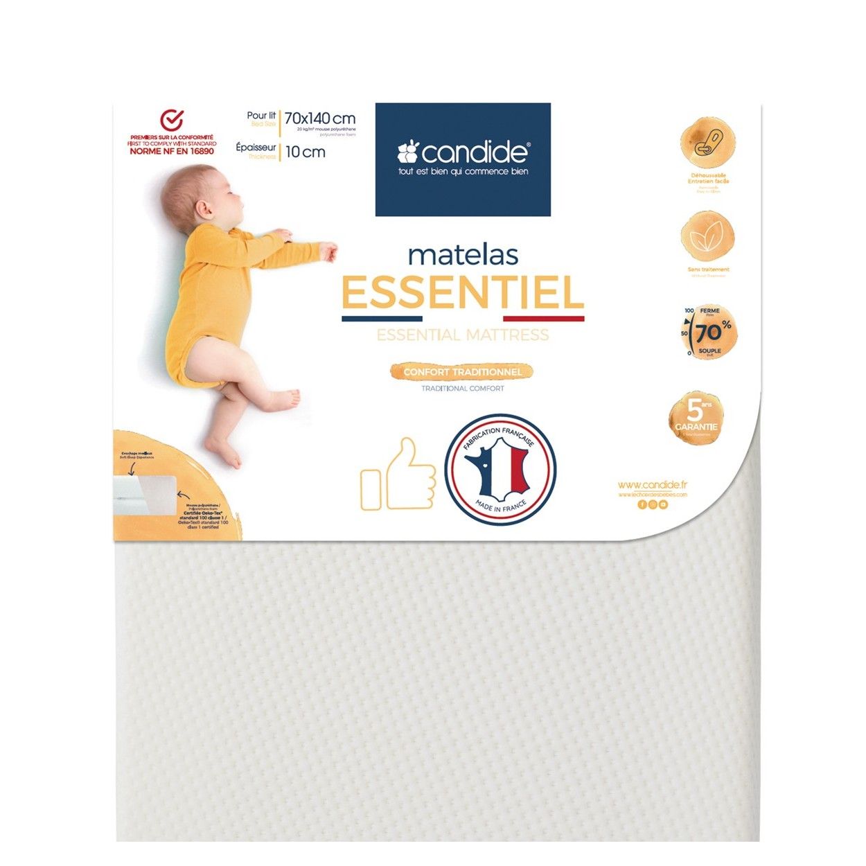 Candide Matelas Essentiel 70 X 140 Cm Cdiscount Puericulture Eveil Bebe