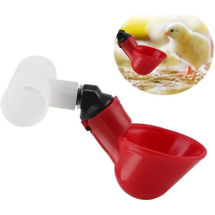 QWORKÂ® 10 Pcs Abreuvoir Poules Autoatique, Abreuvoir Volaille en