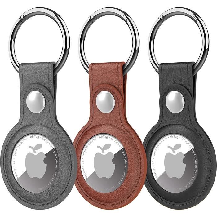 3 Pièces Apple AirTag Keychain Locator Tracker Protection Coque Finder  Pendentif Apple AirTags Protector CaseC Marrón+Gris+Negro - Cdiscount  Bagagerie - Maroquinerie