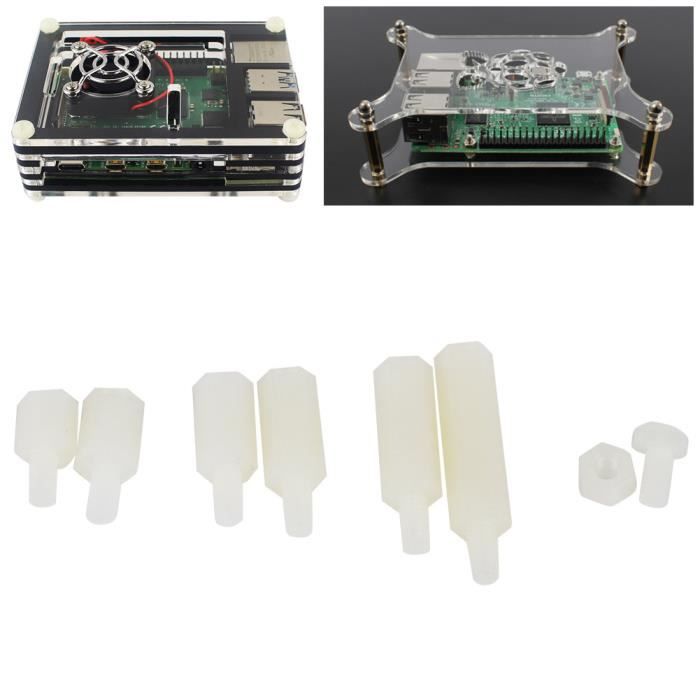 Lot De Vis En Nylon Avec écrous - Tailles M2 M2.5 M3 M4 M5 M6 M8 - Tête Ronde Cruciforme - Pour Isolation Et Montages Légers