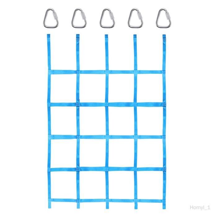 Filet D'Escalade Pour Enfants - Polyester, 12 Mm, 121 X 243 Cm, Bleu - Sécurité Aire De Jeux, Cabane Arbre