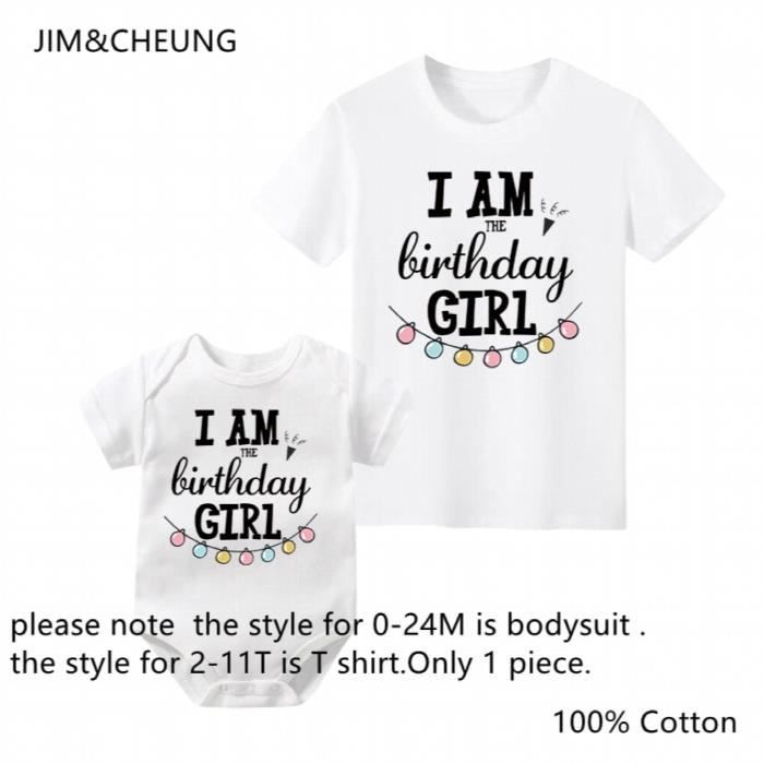 Tenues de famille assorties t shirt d anniversaire papa maman