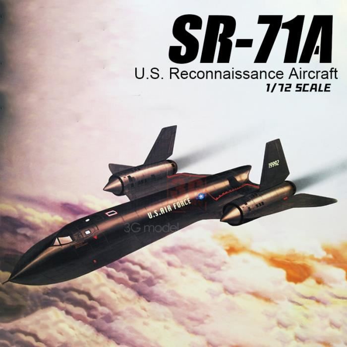 Maquette SR-71 Blackbird 1/144 Alliage 2024 – Modèle Avion Espion Ultra-Détaillé Collection