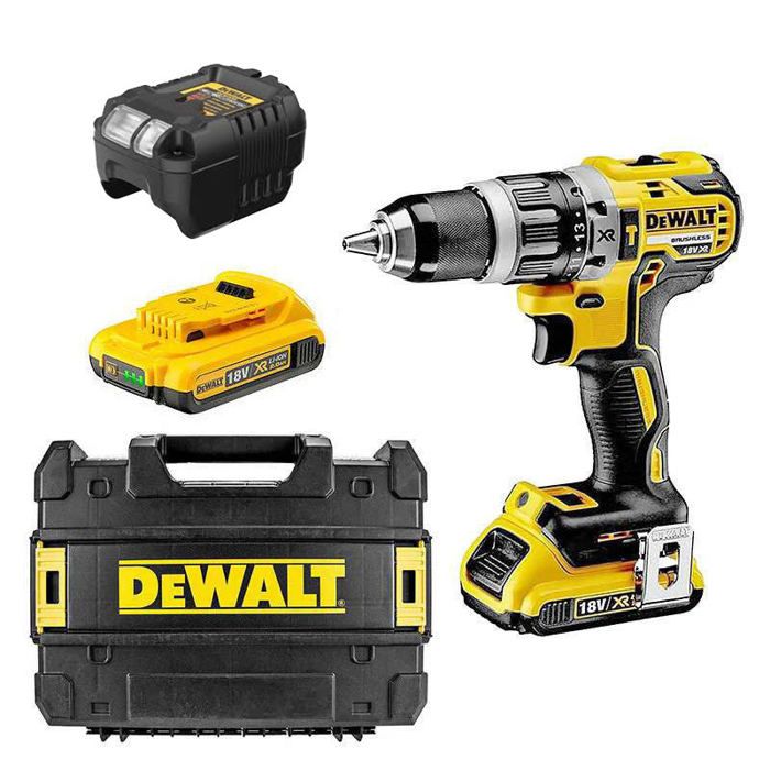 Perceuse visseuse à percussion à batterie 18V Li-Ion 2x2Ah - DeWalt - DCD796D2