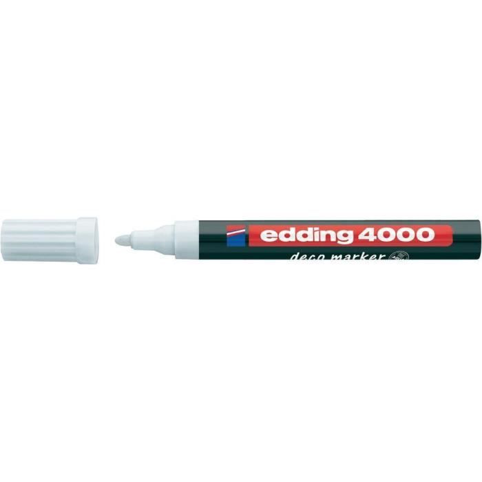 Edding 4000 Marqueur de D/écoration Largeur de trait 2-4 mm Blanc