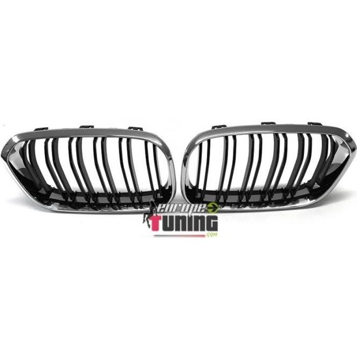 Spoiler Avant Noir Brillant Pour BMW Série 1 F20 F21 Pack M 2015-2020 - Becquet Sportif 2 Pièces