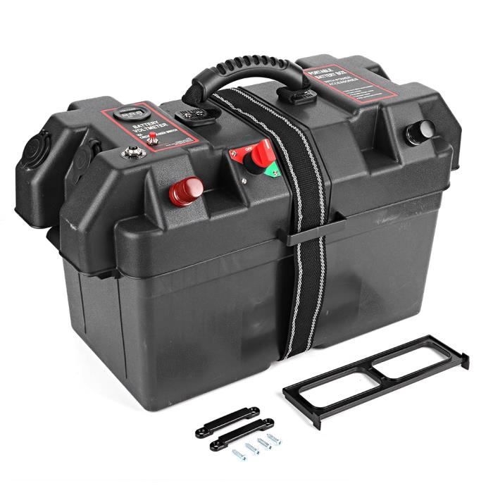 Boîtier étanche Pour Batterie Marine – Avec Port USB Et 12V, Pour Moteur De Pêche à La Traîne, Compatible Groupes 24 Et 27