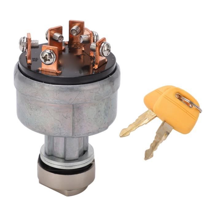 Interrupteur à Clé 5 Fils 5 Broches Universel - Pour Moteur Groupe électrogène, Quad, Kart - Avec 2 Clés