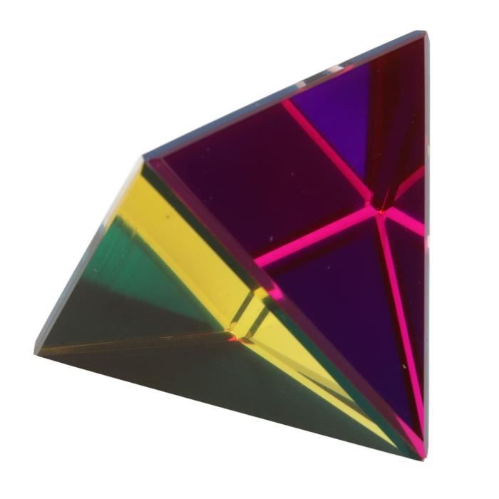 Prisme Triangulaire 5,1 Pouces Avec Poignée – Effets Arc-en-Ciel Pour Photo Ou Enseignement – Verre Optique