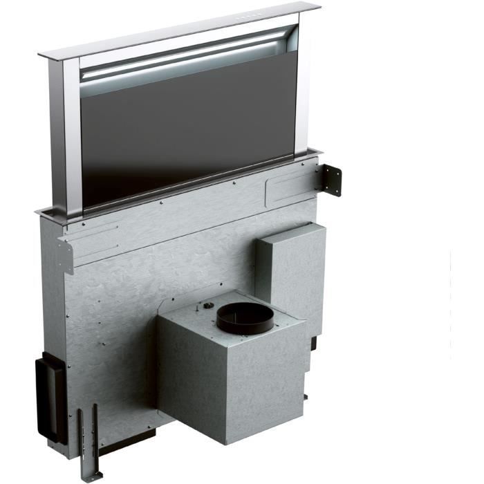 Urban Surf Down Draft 90 Hotte Plan De Travail Evacuation Ou Recyclage 730m3 H 54db Mini L90cm Verre Noir Et Inox Achat Vente Hotte Cdiscount