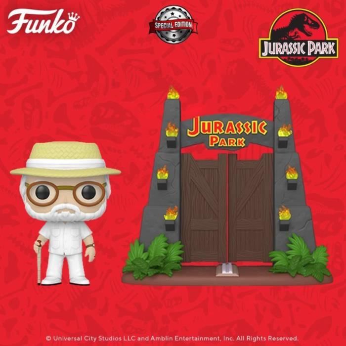 Figurine Funko Pop! Jurassic Park - John Hammond & Gates 30 Town Exclusive  - Cdiscount Jeux - Jouets