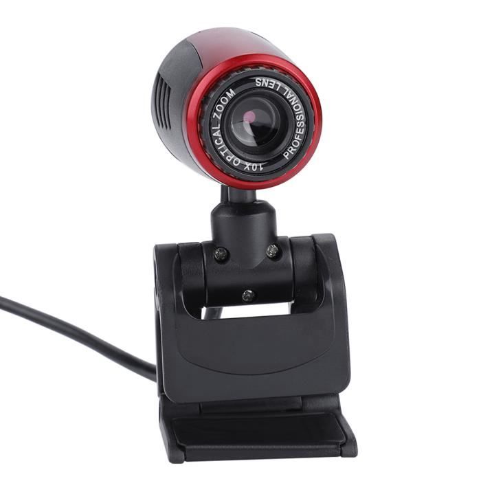 Webcam USB avec micro caméra Web HD USB2.0 ajustable à 360 degrés pour ordinateur portable pour Skype / pour MSN