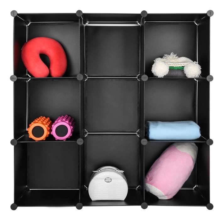 Langria 9 Cubes Armoire De Rangement Garde Robe Plastique Meuble
