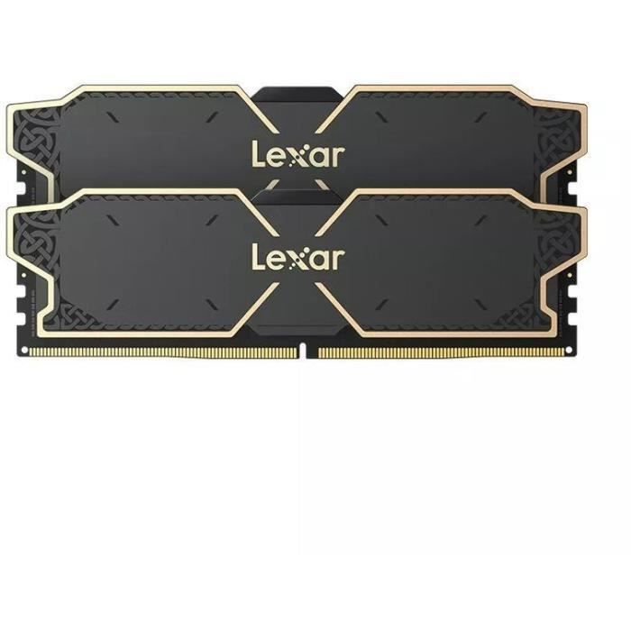 Barrette Mémoire - LEXAR THOR - DDR5 6000 - CL38 1.3 V - 32 Go (2x 16 Go) - Dissipateur thermique - Noir - Lexar