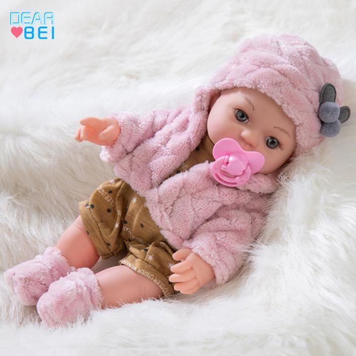 Poupee Poupon Bebe Garcon Fille Bebe,Réaliste Poupée Reborn Nurserie  Interactif 40cm Poupon Vrai Bébé Cadeau Enfant Jouet A305 - Cdiscount Jeux  - Jouets