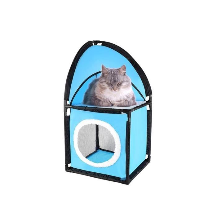 Meilleurs prix pour Abri pour chat - KITTY CORNER - 2 étages - Rembourré - 71 x 36 x 36 cm - Intérieur
