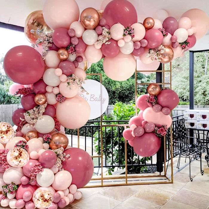 Kit de Guirlande de Ballon Rose,MMTX 118 Pièces Décorations de