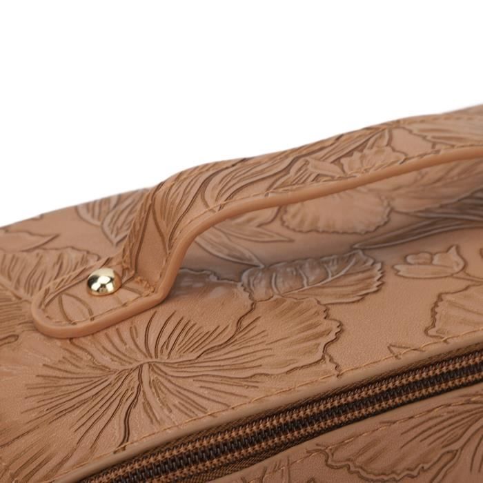 5/A Baker Blanket Cosmetic Toiletry Bag Leather Wool Plaid Over Shoulder GUC