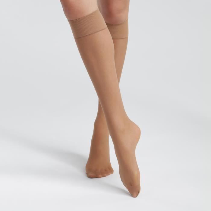 Calzino 40 denari x2 con estremità rinforzate, nero | Calze Donna