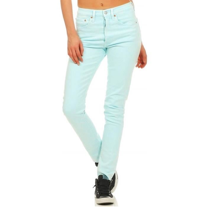 Jeans Levi s 501 bleu turquoise pour femmes. 29502 0035. Bleu Bleu